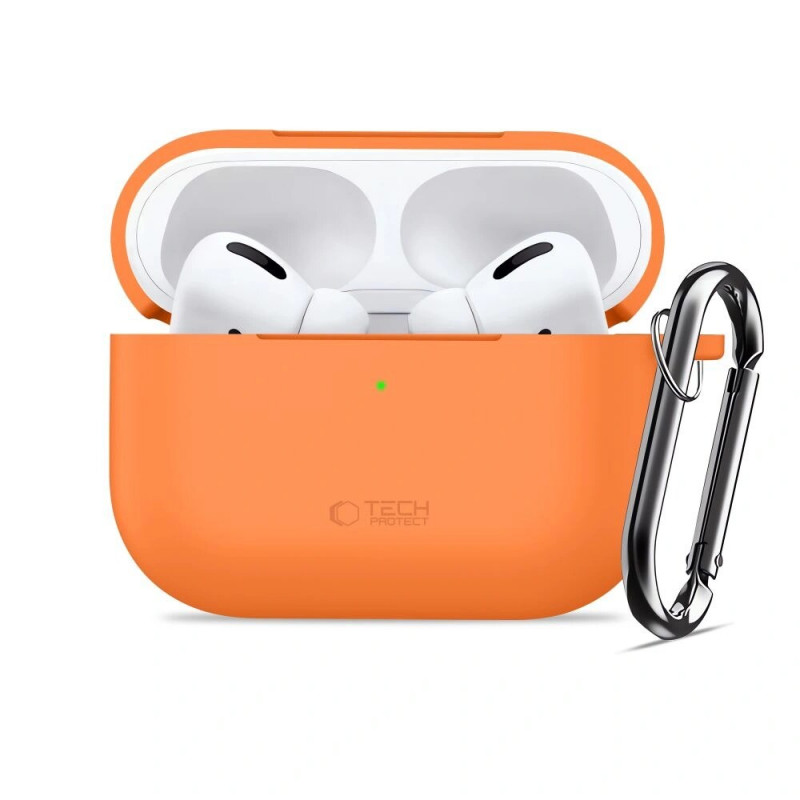 Tech-Protect Silicone Hook silikoninis dėklas Apple AirPods Pro 3, Cosmic Orange