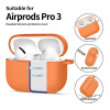 Tech-Protect Silicone Hook silikoninis dėklas Apple AirPods Pro 3, Cosmic Orange