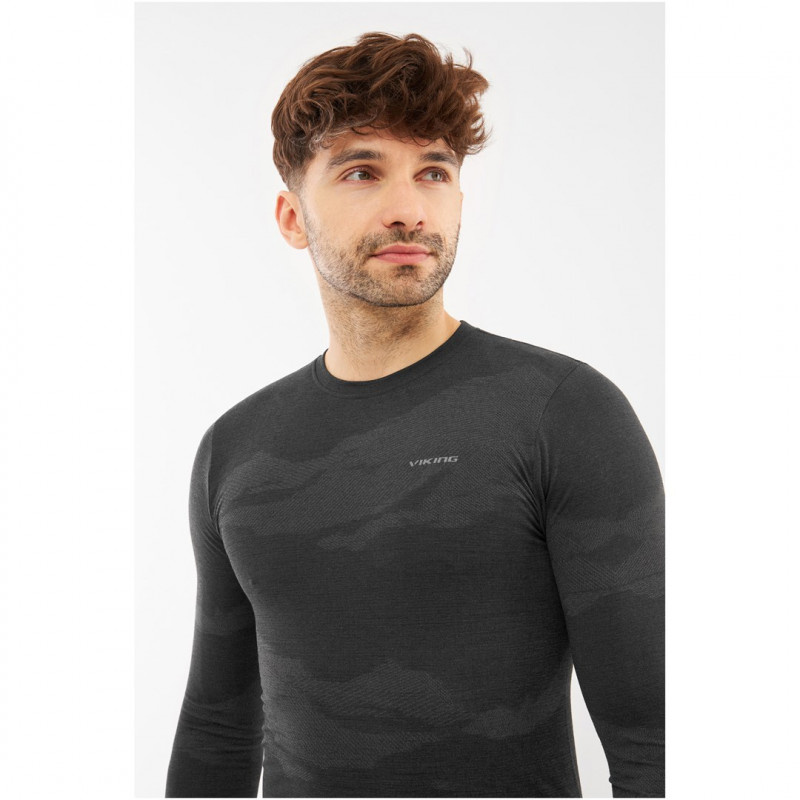 Viking Gasher Man Set Merino vyriškas apatinis trikotažas, juodas, XL
