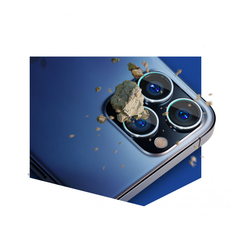 3MK Lens Protection Pro kameros objektyvo apsauga, skirta Apple iPhone 11 Pro / 11 Pro Max, sidabrinė
