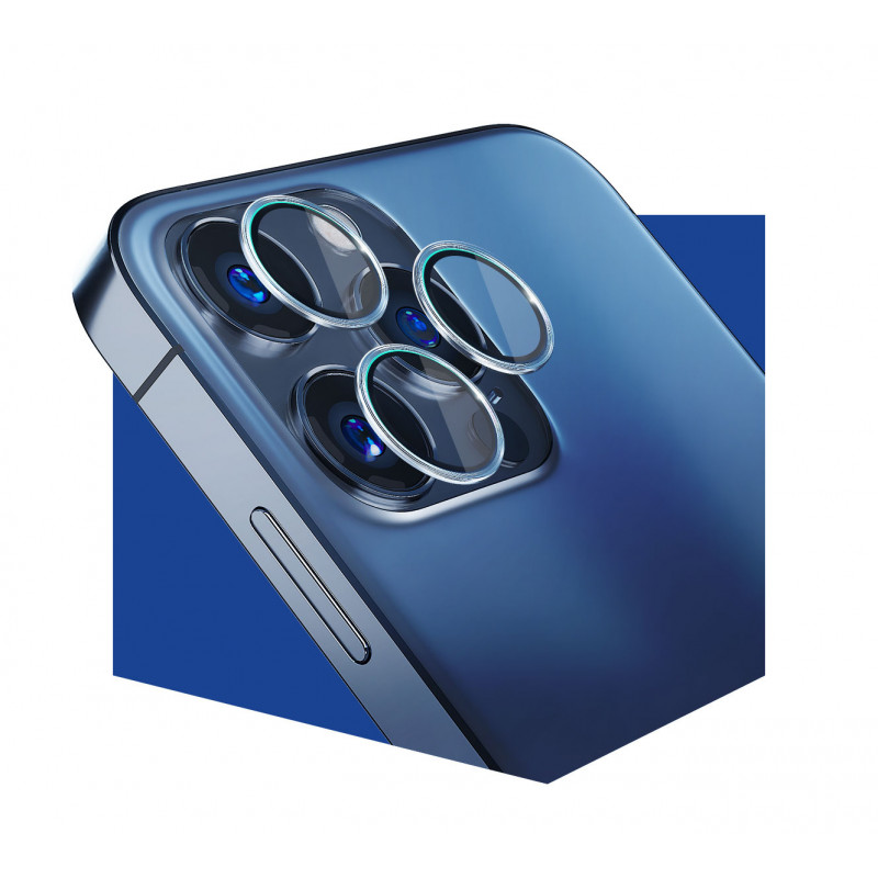 3MK Lens Protection Pro kameros objektyvo apsauga, skirta Apple iPhone 11 Pro / 11 Pro Max, sidabrinė