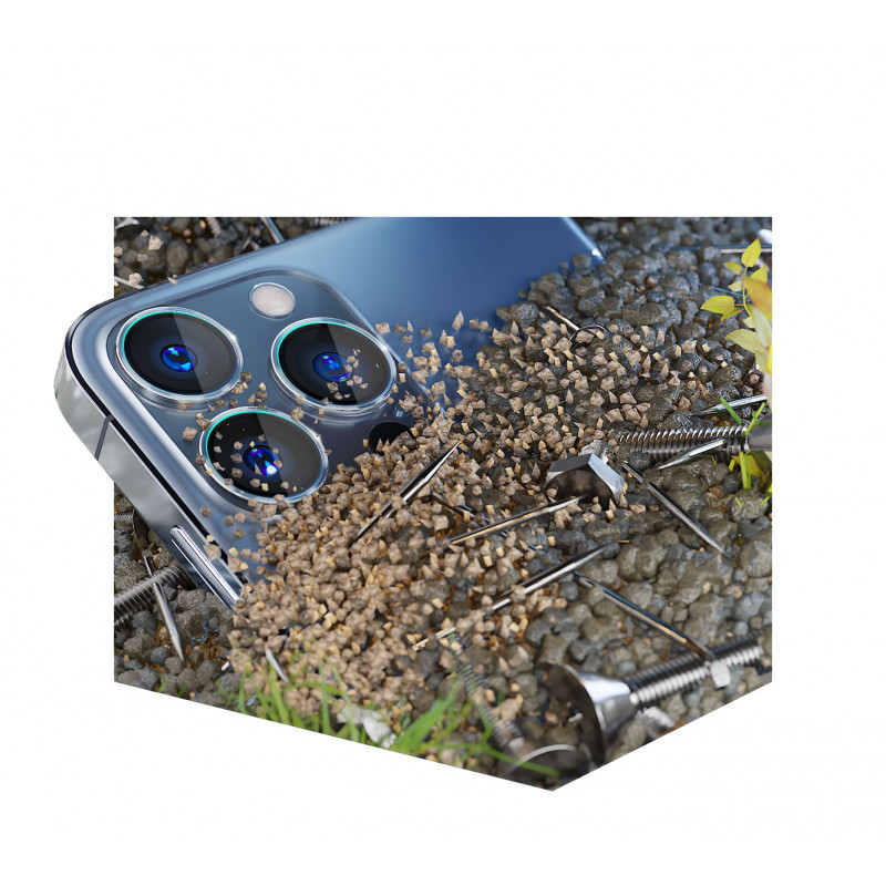 3MK Lens Protection Pro kameros objektyvo apsauga, skirta Apple iPhone 11 Pro / 11 Pro Max, sidabrinė