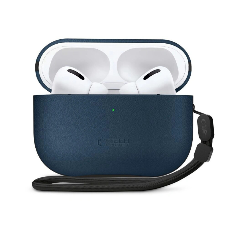 Tech-Protect NaturalFit odinis Apple AirPods Pro 3 įkrovimo dėklo apvalkalas, Navy Blue