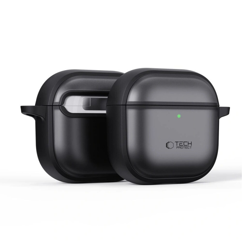 Tech-Protect Magmat dėklas Apple AirPods Pro 3 ausinukams, matinė juoda