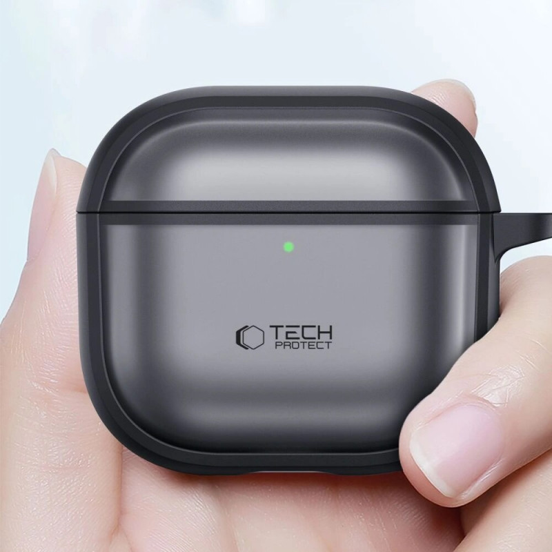 Tech-Protect Magmat dėklas Apple AirPods Pro 3 ausinukams, matinė juoda