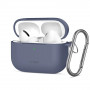 Tech-Protect Silicone Hook silikoninis Apple AirPods Pro 3 ausinukų įkrovimo dėklo dangtelis, Baby Blue