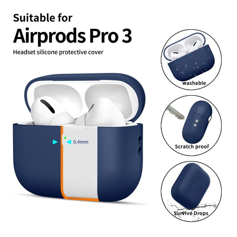 Tech-Protect Silicone dėklas Apple AirPods Pro 3 Navy Blue (Tech-Protect)