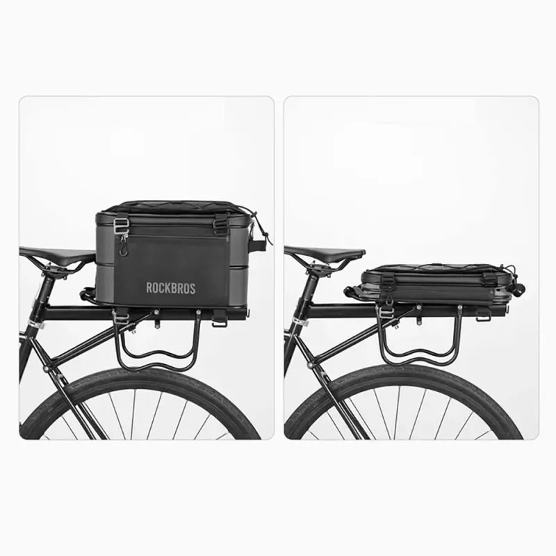 Rockbros A30 ROAD TO SKY sulankstoma dviračio bagažinės rankinė 15–30 L, juoda
