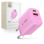 Tech-Protect NCA30 tinklo įkroviklis USB-A, USB-C PD 30W / QC3.0 Baby Pink