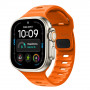 Tech-Protect Silicone Line Apple Watch 8 / 9 / 10 / 11 / 12 / SE / Ultra 44/45/46/49 mm apyrankė, oranžinė