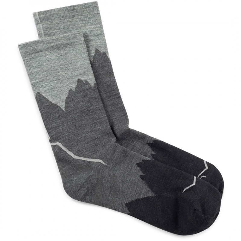 Buff Merino Lightweight Crew LWC3 juodos spalvos kojinės, L