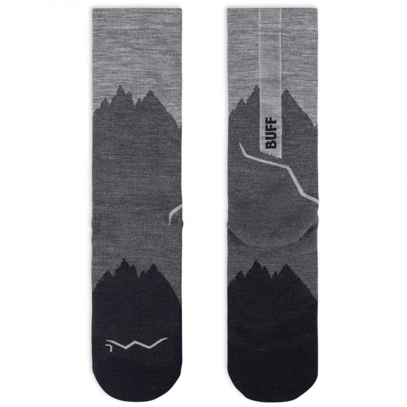 Buff Merino Lightweight Crew LWC3 juodos spalvos kojinės, L