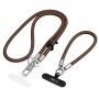 Tech-Protect C10S Rope Crossbody & Wrist dirželių rinkinys, Walnut Brown/Titanium