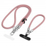 Tech-Protect C10S Rope Crossbody & Wrist juostelių rinkinys, Dusty Rose/Titanium