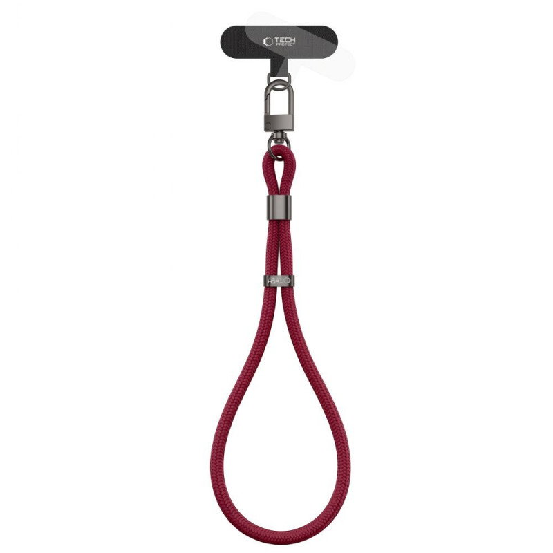 Tech-Protect C11S Rope Wrist Strap riešo dirželis, Burgundy Wine
