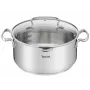 Tefal Duetto+ G7194655 puodas, apvalus, nerūdijantis plienas, 24 cm, stiklinis dangtis