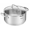 Tefal Duetto+ G7194655 puodas, apvalus, nerūdijantis plienas, 24 cm, stiklinis dangtis