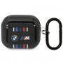BMW BMA322SWTK Multiple Colored Lines TPU dangtelis Apple AirPods 3, juodas