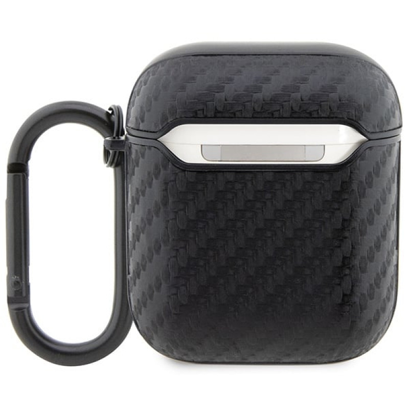 BMW BMA2WMPUCA2 Carbon Double Metal Logo dangtelis Apple AirPods 1/2, juodas