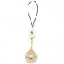Guess GUCPMHGLD Heart Diamond Charm telefonų pakabukas su cirkoniais, auksinis
