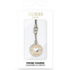 Guess GUCPMHGLD Heart Diamond Charm telefonų pakabukas su cirkoniais, auksinis