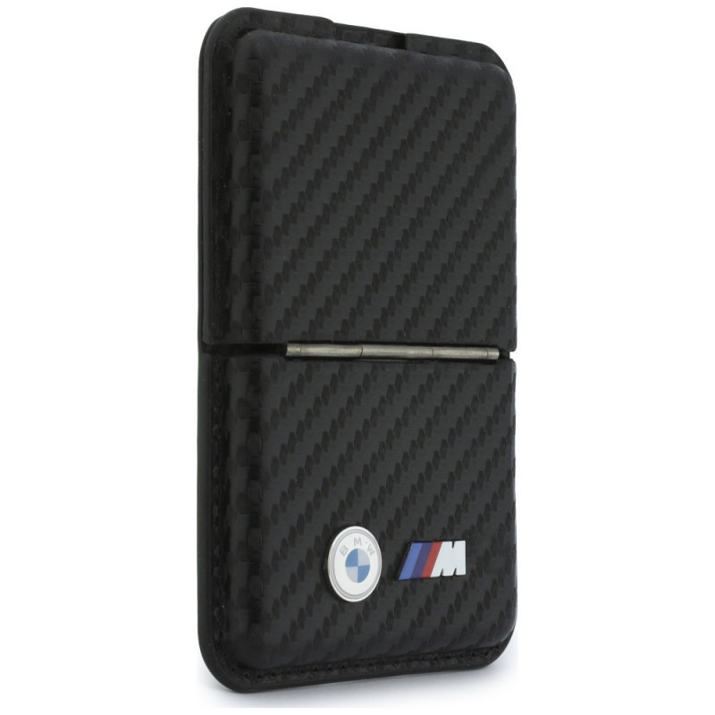 BMW M Carbon Metal Logos MagSafe piniginė, juoda