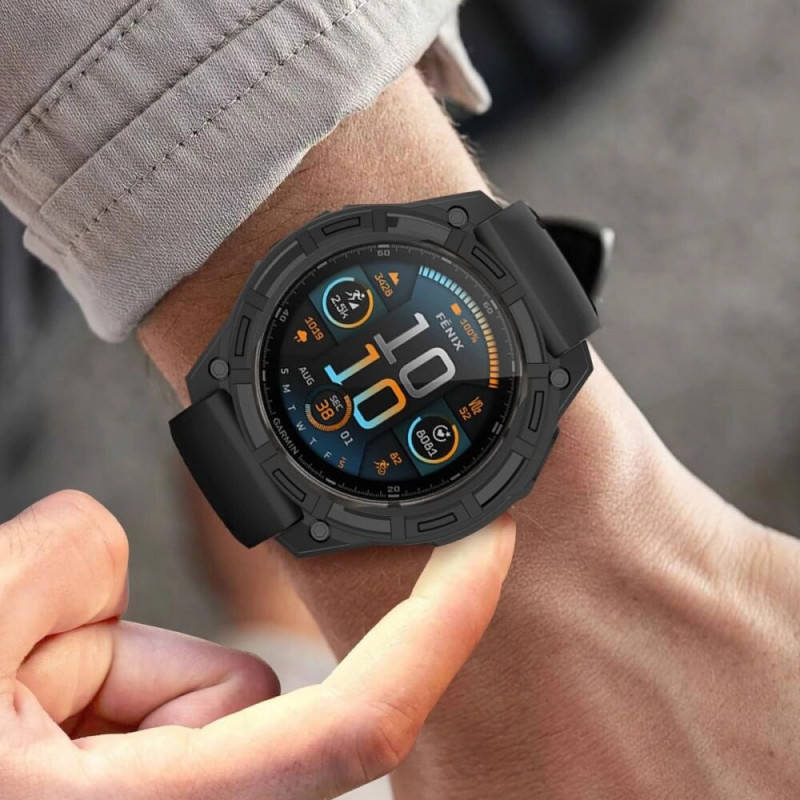 Tech-Protect Defense Air dėklas, skirtas Garmin Fenix 7 / 7 Pro, juodas