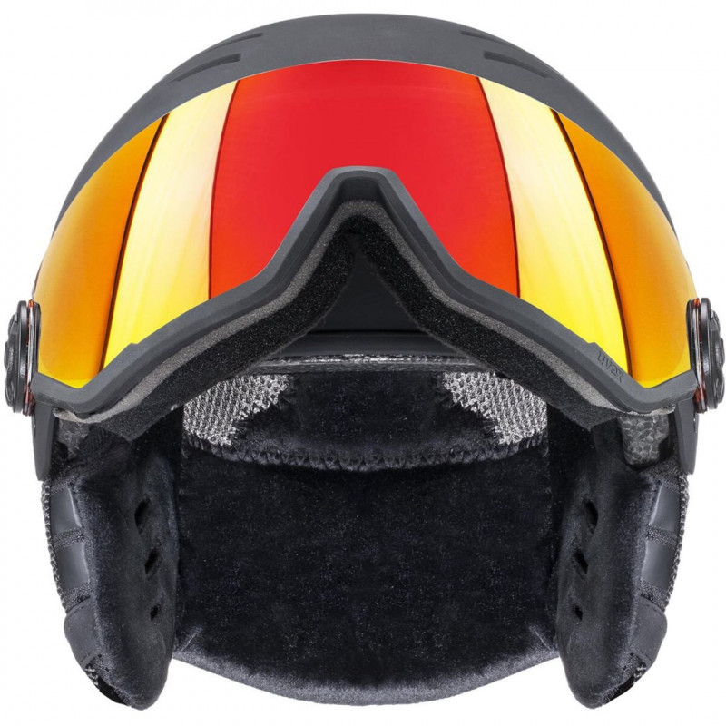 UVEX Wanted Visor slidinėjimo šalmas, 58-61 cm (L), juodas
