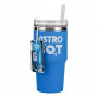 Paladone PP15504AB Astro Bot kelioninė puodelis su šiaudeliu, 600 ml, mėlynas