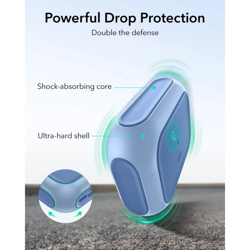 ESR Orbit HaloLock MagSafe dėklas Apple AirPods Pro 3 ausinukams, Powder Blue