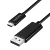 LogiLink CUA0121 USB 3.2 Gen2 Type-C kabelis, C/M į DP/M, dvikryptis, 8K/60 Hz, metalinis, juodas, 3 m