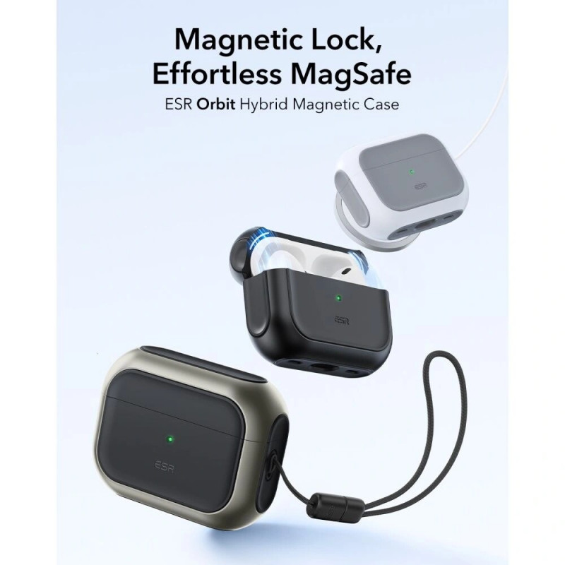 ESR Orbit HaloLock MagSafe dėklas Apple AirPods Pro 3, Titanium
