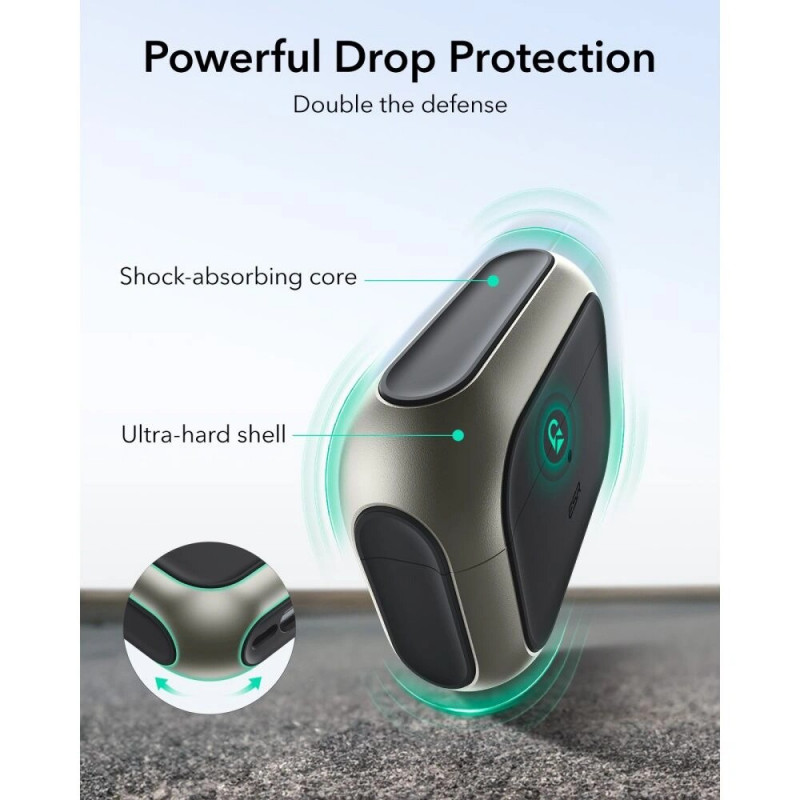 ESR Orbit HaloLock MagSafe dėklas Apple AirPods Pro 3, Titanium