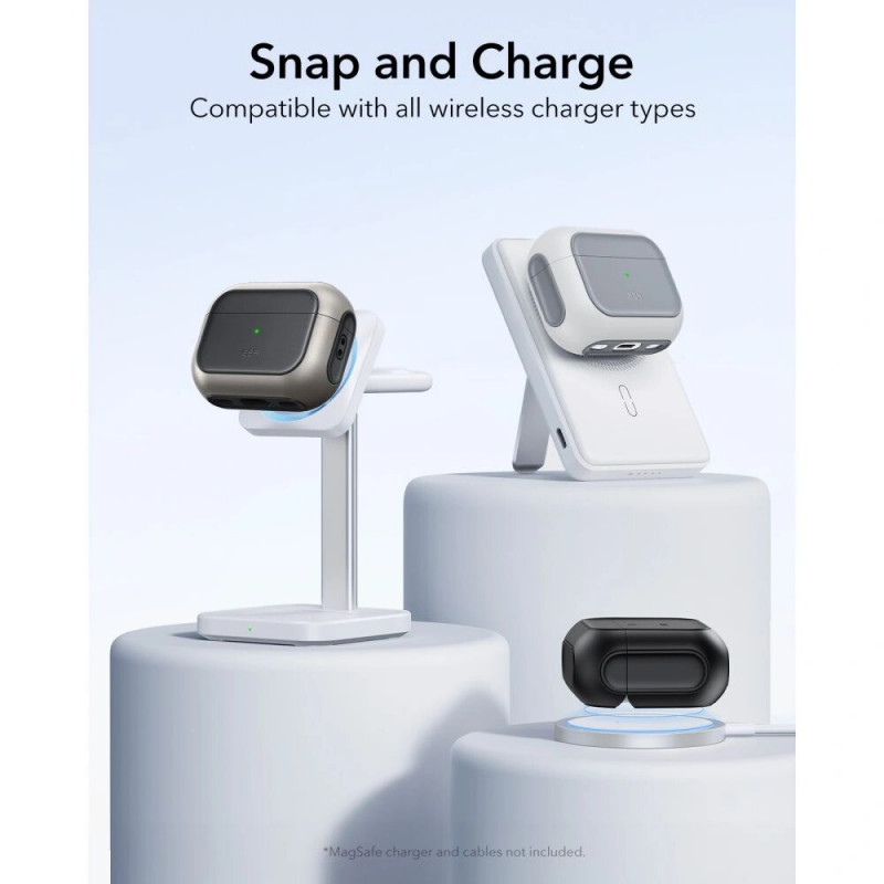 ESR Orbit HaloLock MagSafe dėklas Apple AirPods Pro 3, Titanium