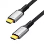 LogiLink CH0120 HDMI kabelis, A/M–A/M, 8K/60 Hz, 48 Gbps, metalas, nailonas, juodas/pilkas, 0,5 m