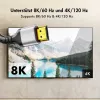 LogiLink CH0120 HDMI kabelis, A/M–A/M, 8K/60 Hz, 48 Gbps, metalas, nailonas, juodas/pilkas, 0,5 m