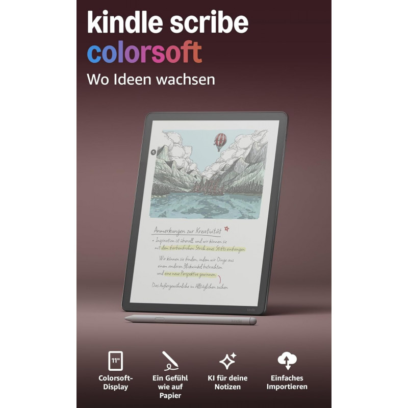 Kindle Scribe Colorsoft elektroninių knygų skaitytuvas, 64 GB, graphite