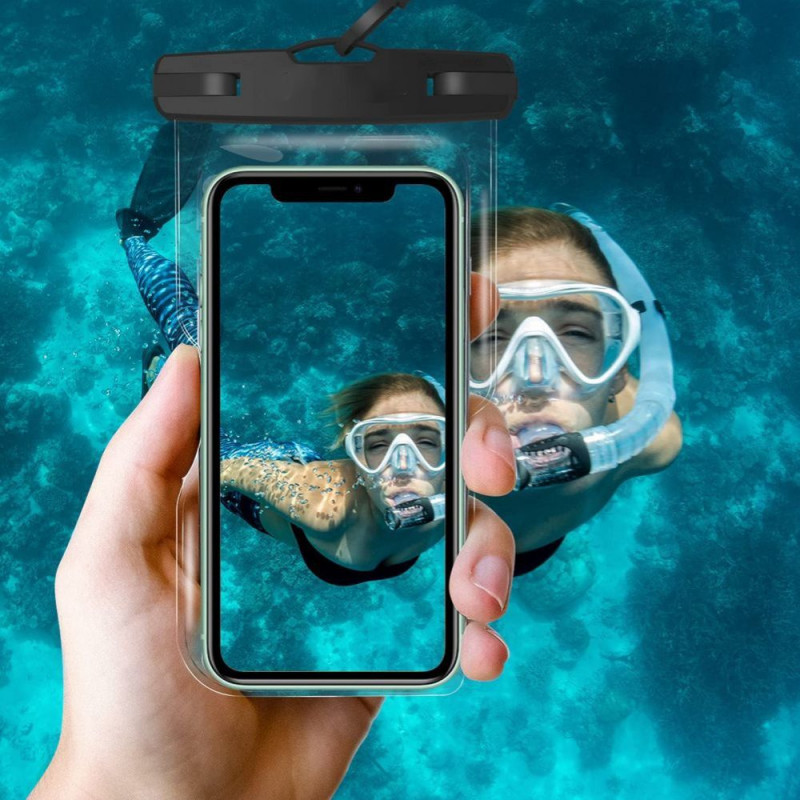 Tech-Protect Universal Waterproof Case UWC7 (THP1183PINK) universalus vandeniui atsparus dėklas, skirtas įrenginiams iki 6,9", rausvas