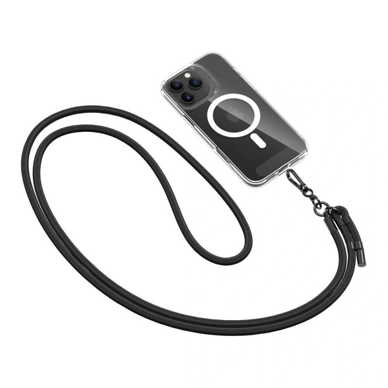 Tech-Protect C1S Rope Crossbody Strap, juodas/juodas