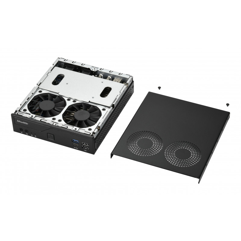 Juodas Shuttle DH610V2 XPC Slim Barebone mini kompiuteris, LGA1700, 8 GB DDR5 RAM