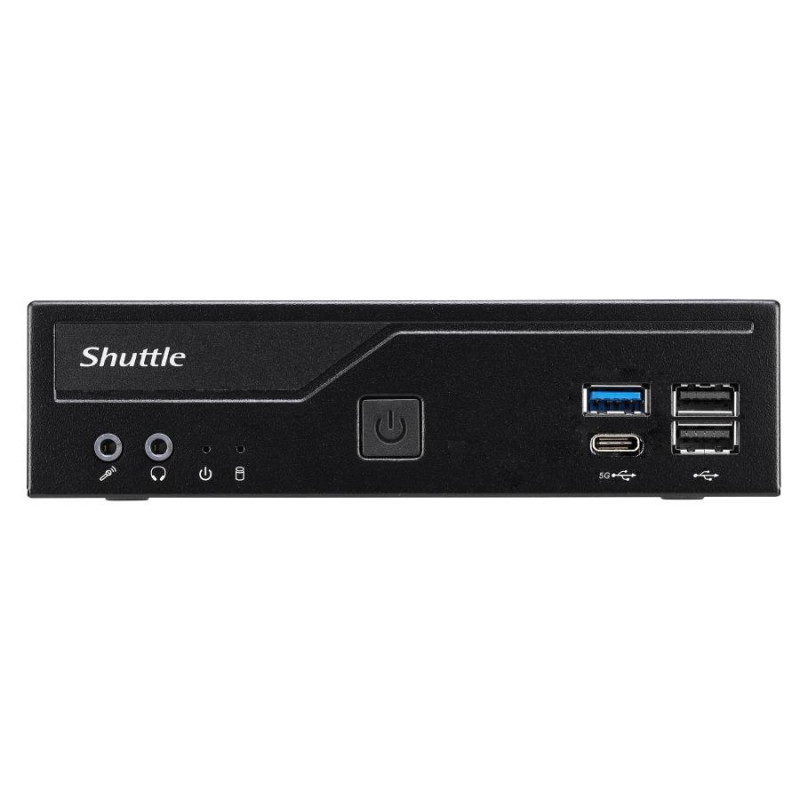 Juodas Shuttle DH610V2 XPC Slim Barebone mini kompiuteris, LGA1700, 8 GB DDR5 RAM