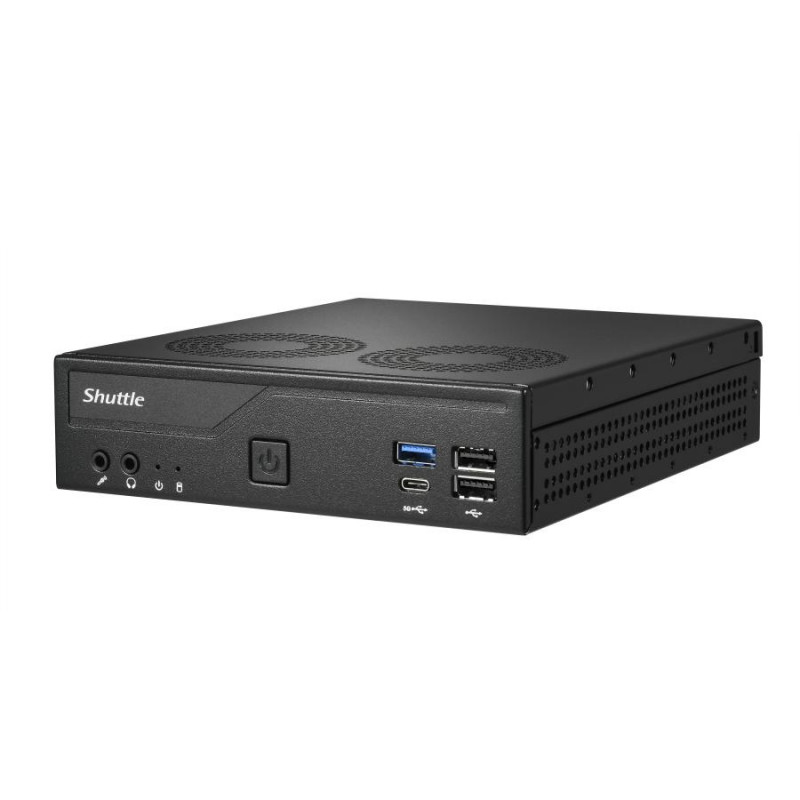 Juodas Shuttle DH610V2 XPC Slim Barebone mini kompiuteris, LGA1700, 8 GB DDR5 RAM