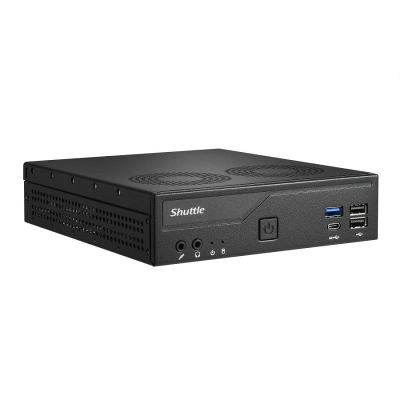 Juodas Shuttle DH610V2 XPC Slim Barebone mini kompiuteris, LGA1700, 8 GB DDR5 RAM
