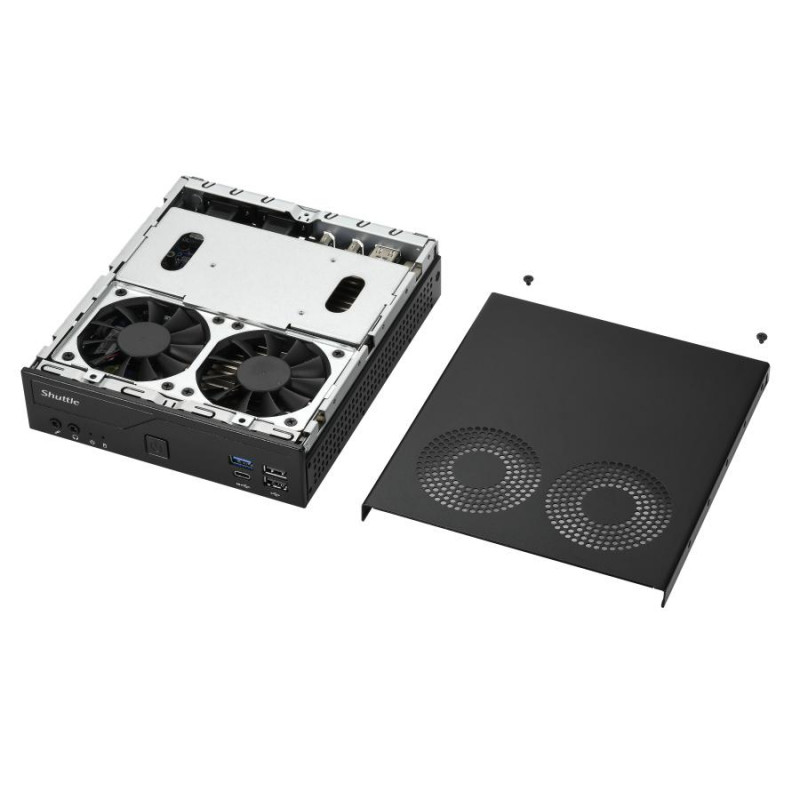 Juodas Shuttle DH610V2 XPC Slim Barebone mini kompiuteris, LGA1700, 8 GB DDR5 RAM
