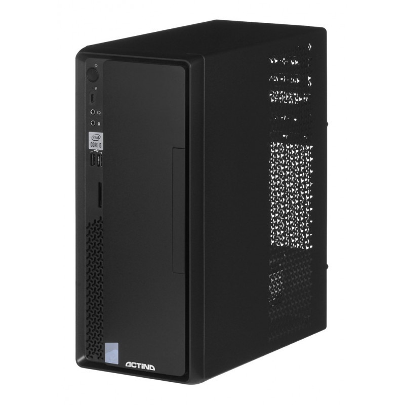 Actina Prime i3-12100 Mini Tower stacionarus PC, Intel Core i3-12100, 8 GB DDR4 RAM, 512 GB SSD, Windows 11 Home, juodas