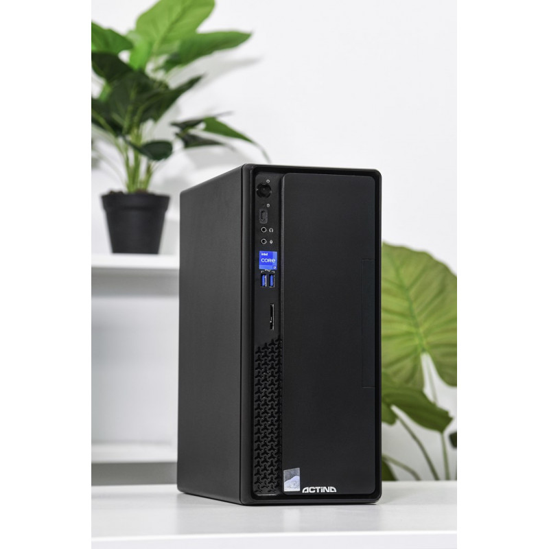 Actina Prime i3-12100 Mini Tower stacionarus PC, Intel Core i3-12100, 8 GB DDR4 RAM, 512 GB SSD, Windows 11 Home, juodas