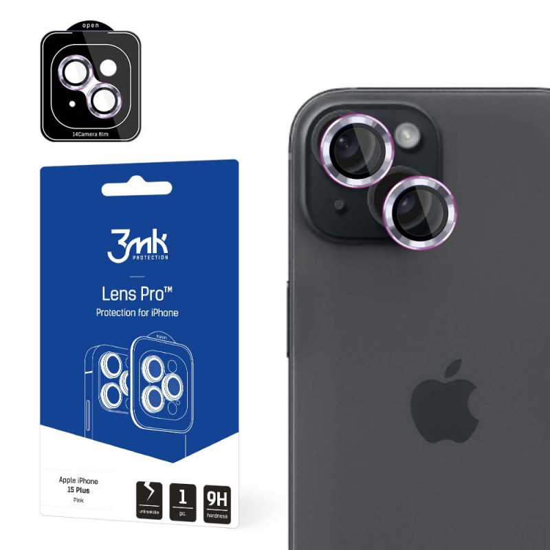 3MK Lens Protection Pro Apple iPhone 15 Plus, rožinė