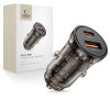 Tech-Protect CC01 automobilinis įkroviklis su 2 lizdais USB-A / USB-C, PD 30W / QC 3.0, juoda spalva