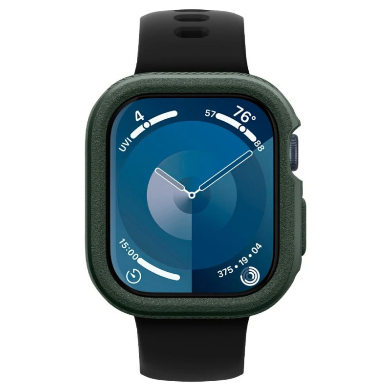 Spigen Caseology Vault TPU dėklas Apple Watch 10 / 11 46 mm laikrodžiui, vidurnakčio žalia