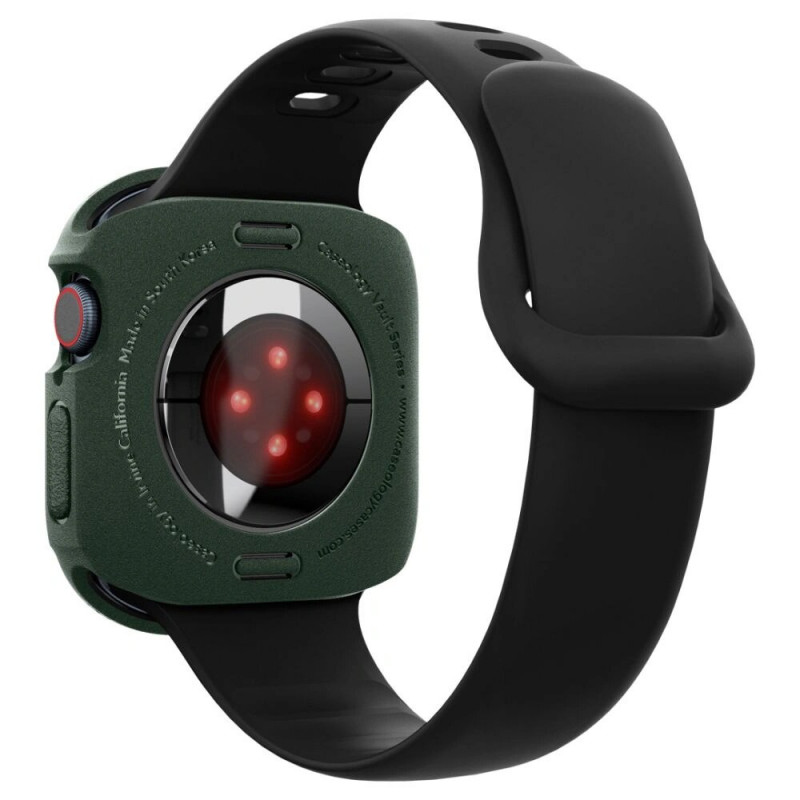 Spigen Caseology Vault TPU dėklas Apple Watch 10 / 11 46 mm laikrodžiui, vidurnakčio žalia